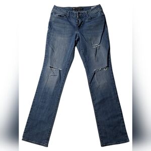 Classic Blue Distressed Women's Jeans
